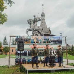 Областной казачий военно-полевой сбор. Большеречье