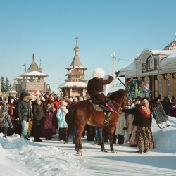 Фото отчёт с масленицы. Большеречье. 1-й день 25 февраля